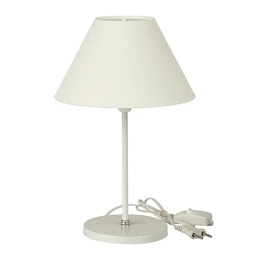 Abajur Classic Para Lâmpada E27 Alumínio Cúpula Branca KKAB007 Klak