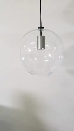 4027 PENDENDENTE BOLA D24 VIDRO TRANSPARENTE SOQUETE DOURADO 1 L VIZZA