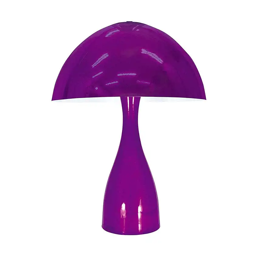 Abajur Amanita de alumínio E27 60W roxo glossy Taschibra
