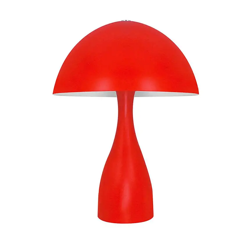 Abajur de alumínio para 1 lâmpada E27 Amanita vermelho fosco Taschibra