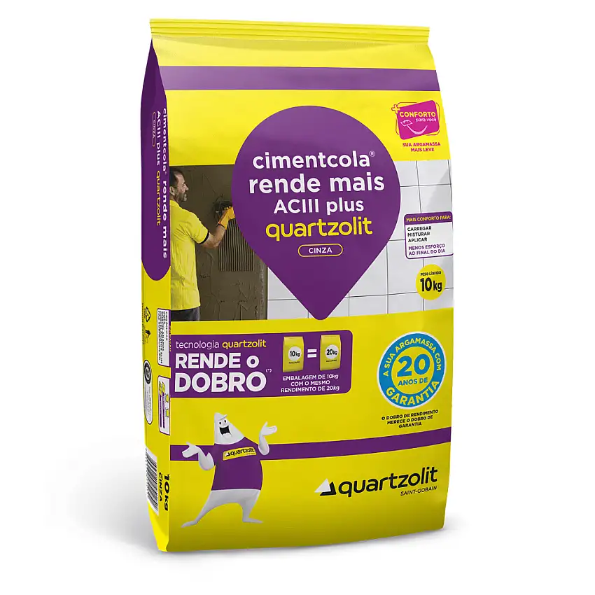 Argamassa Ac3 Rende Mais Plus 10Kg Quartzolit
