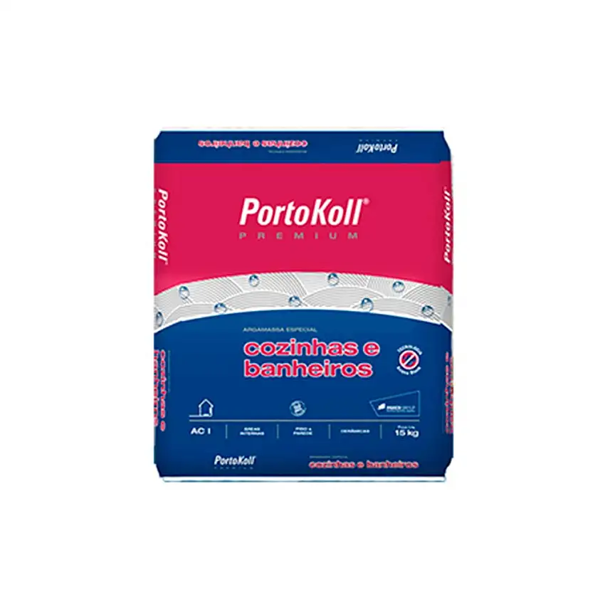 Argamassa CozinhaBanheiro ACI 15kg cinza Portokoll