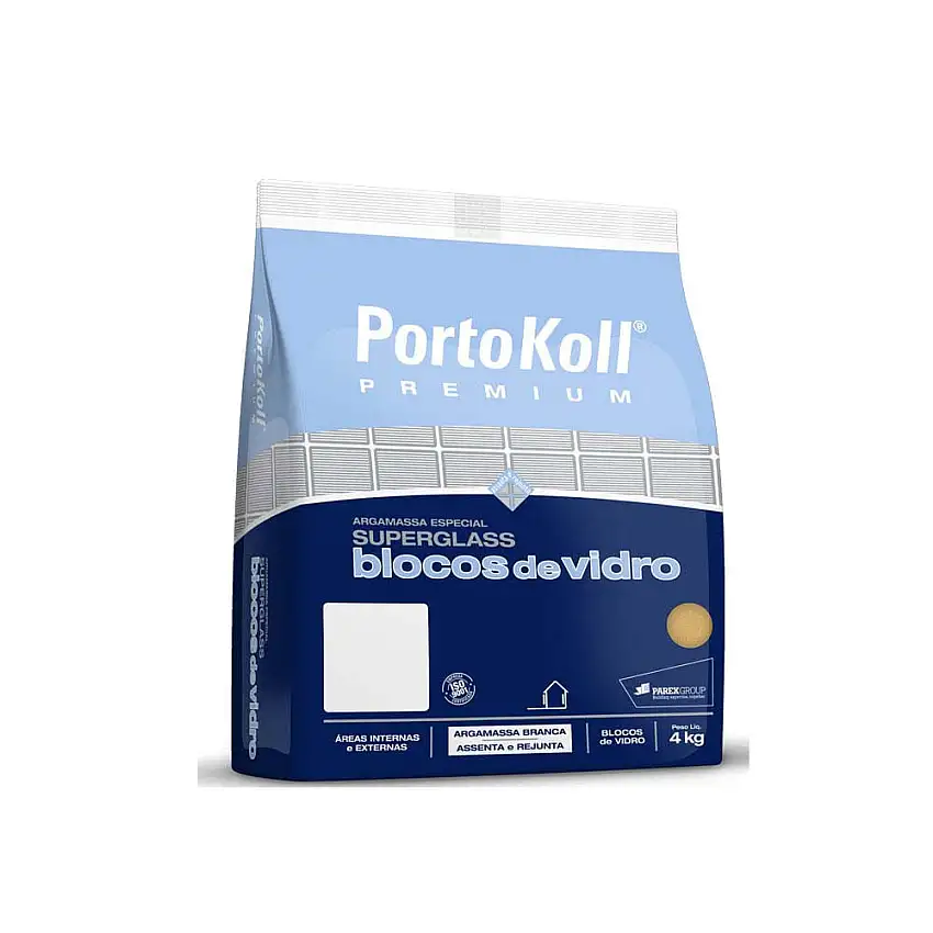 Argamassa Bloco de Vidro 4kg Portokoll